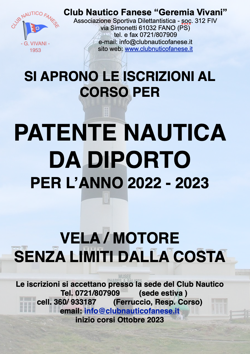 Patente Nautica - Club Nautico Fanese Geremia Vivani ASD